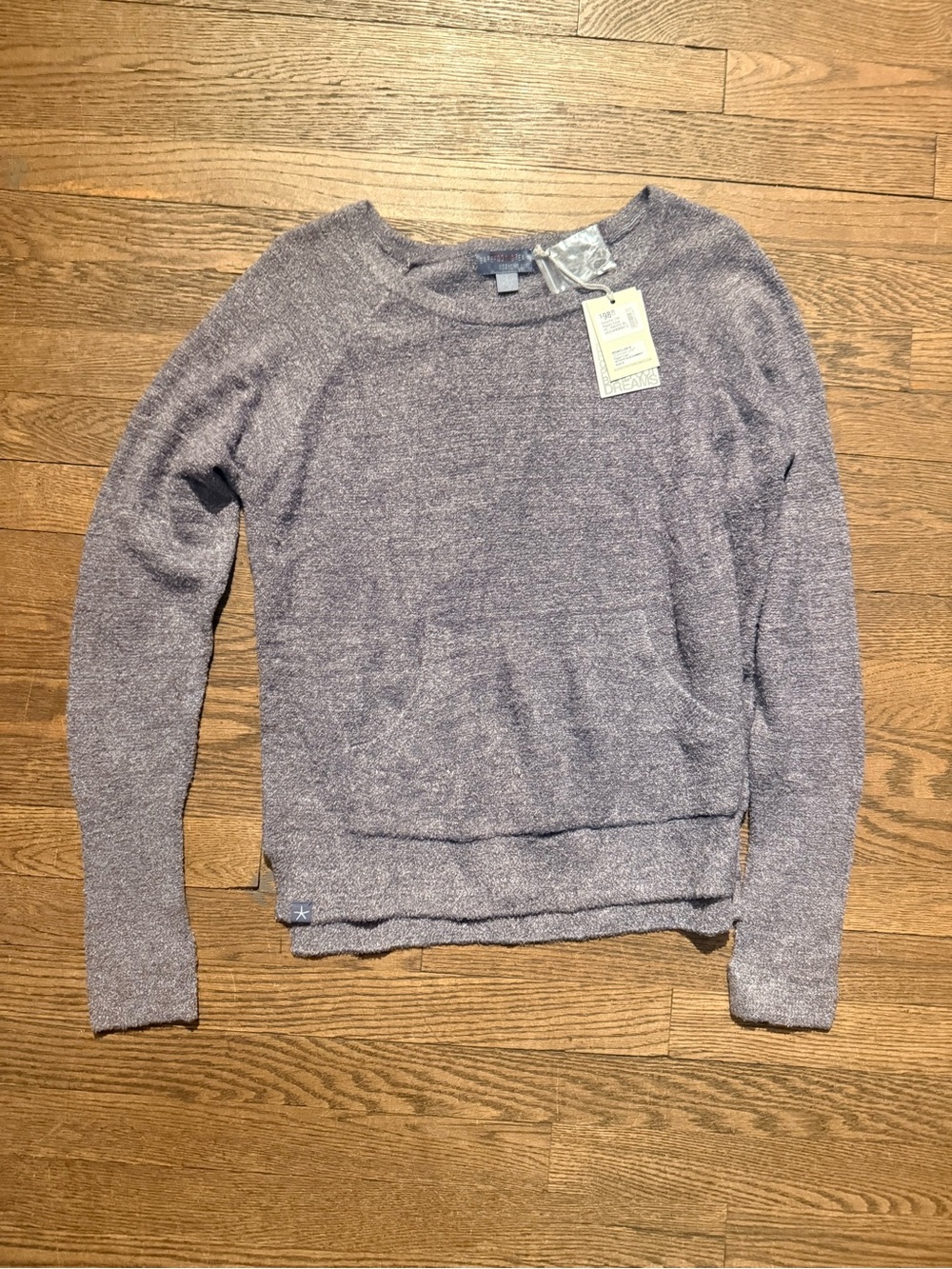 Barefoot Dreams CozyChic Lite Raglan Crew, Pacific Blue, Small